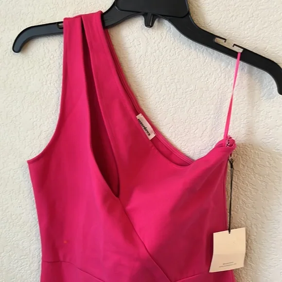 Revolve superdown asymmetrical mini dress pink one shoulder - Picture 8 of 9